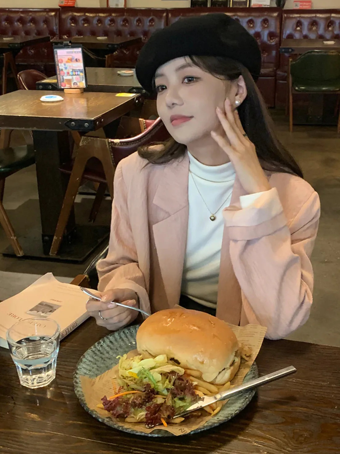 [Korean Style] 2 Colors Textured Loose Fit Casual Blazer
