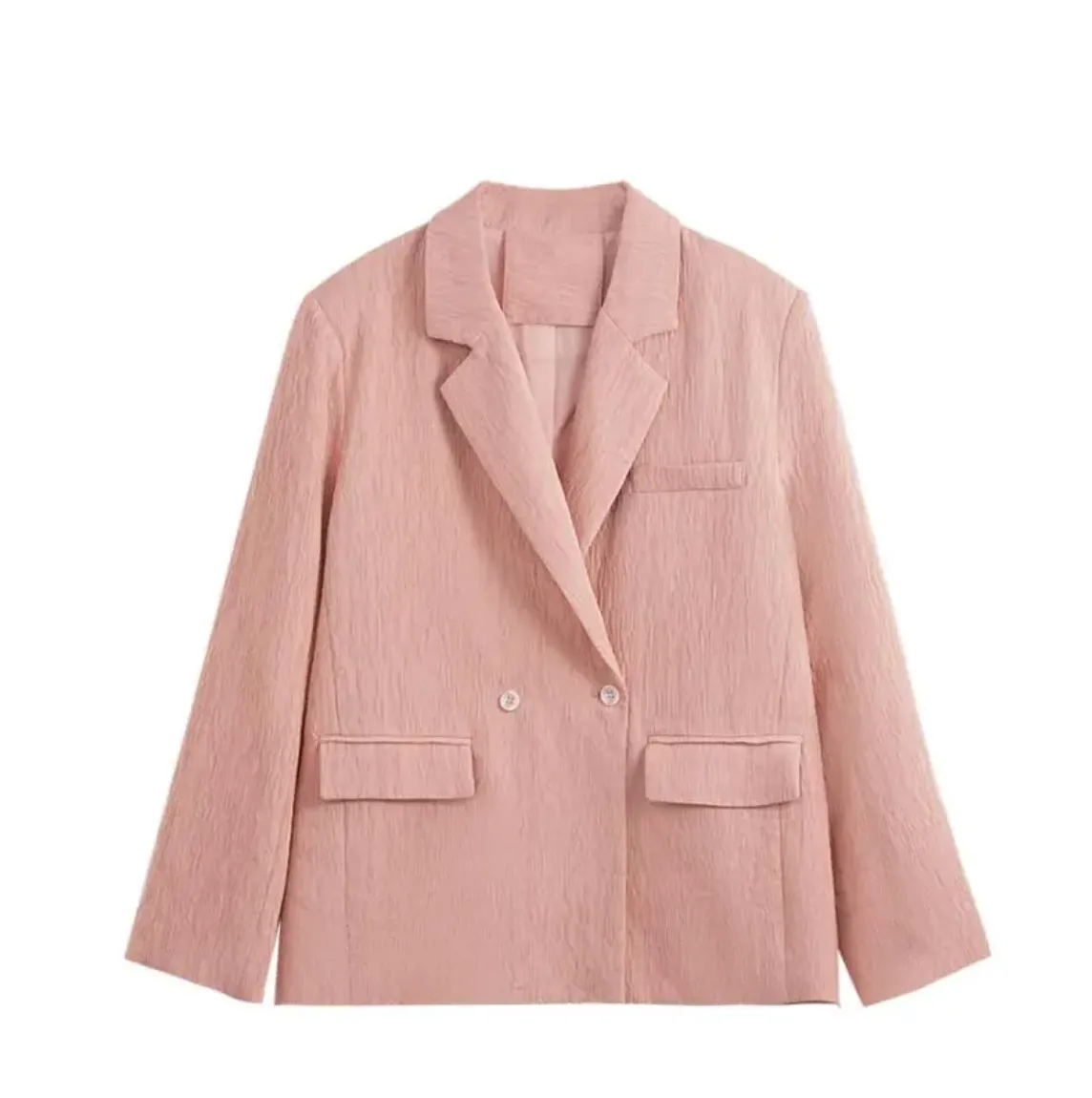 [Korean Style] 2 Colors Textured Loose Fit Casual Blazer