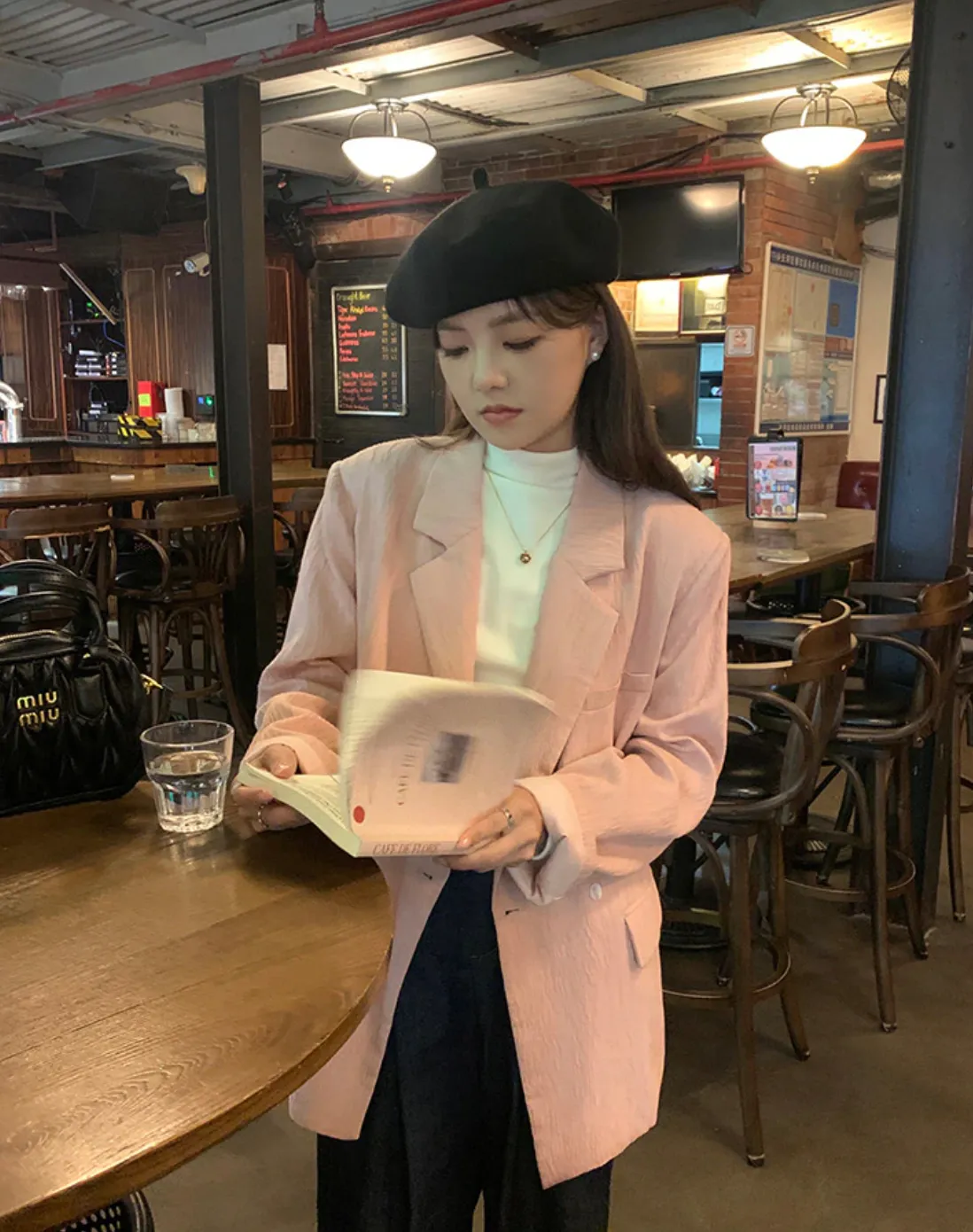 [Korean Style] 2 Colors Textured Loose Fit Casual Blazer