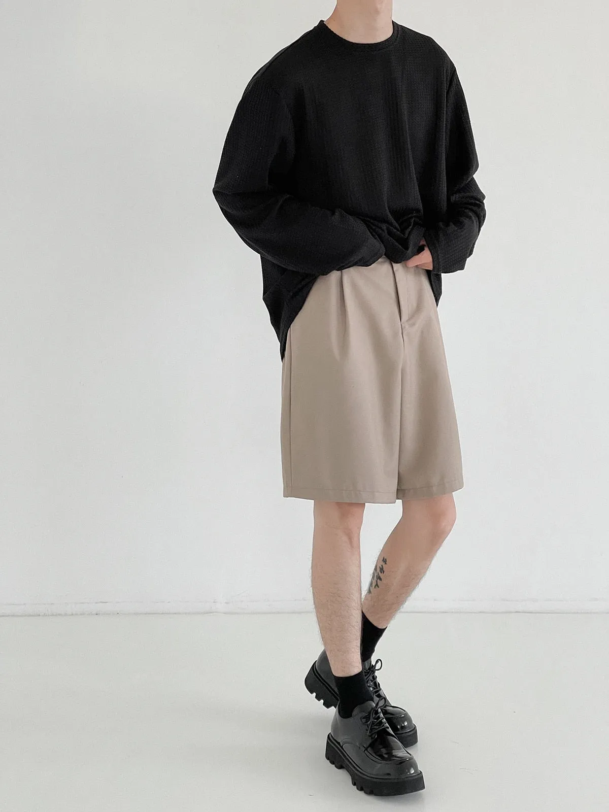 [Korean Style] 2 Colors Wide Shorts