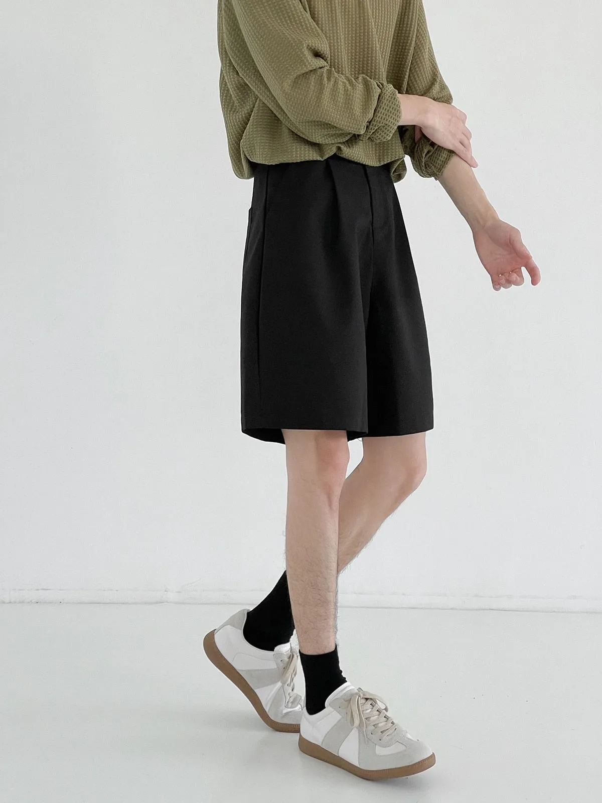 [Korean Style] 2 Colors Wide Shorts