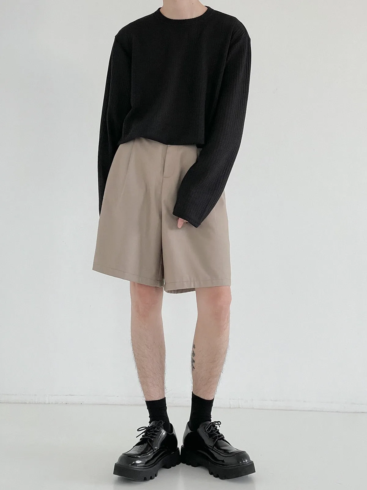 [Korean Style] 2 Colors Wide Shorts