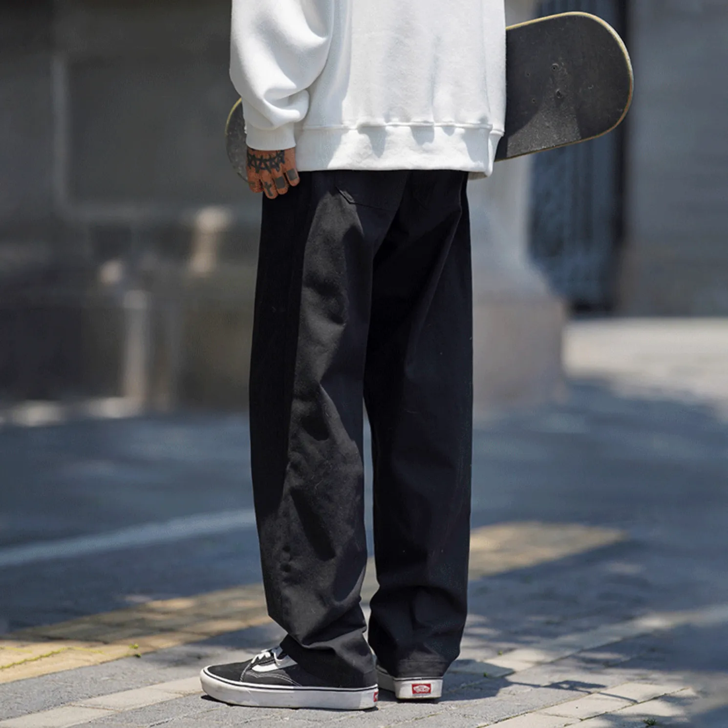 [Korean Style] 3 Colors Cargo Straight Pants