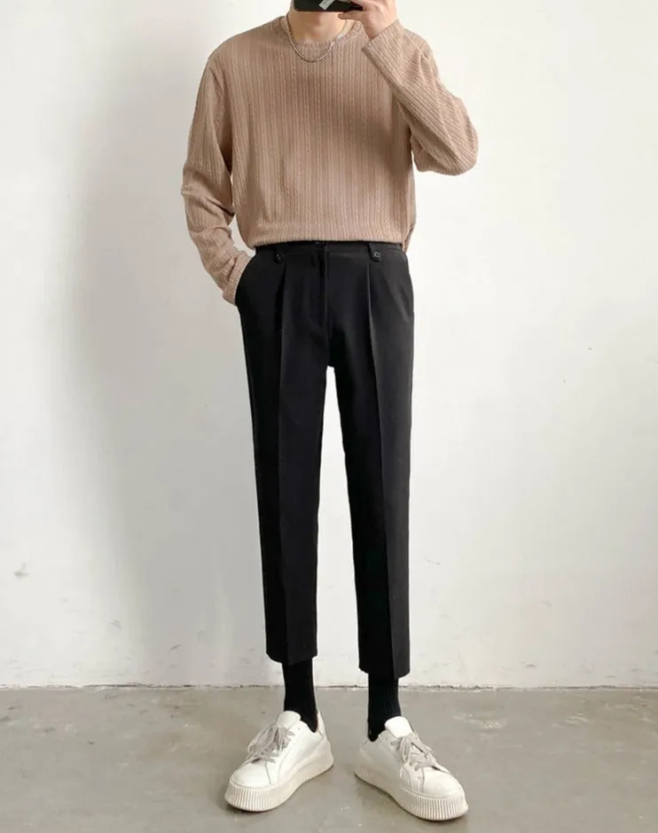 [Korean Style] 3 Colors Pullover Long Sleeved T-shirts