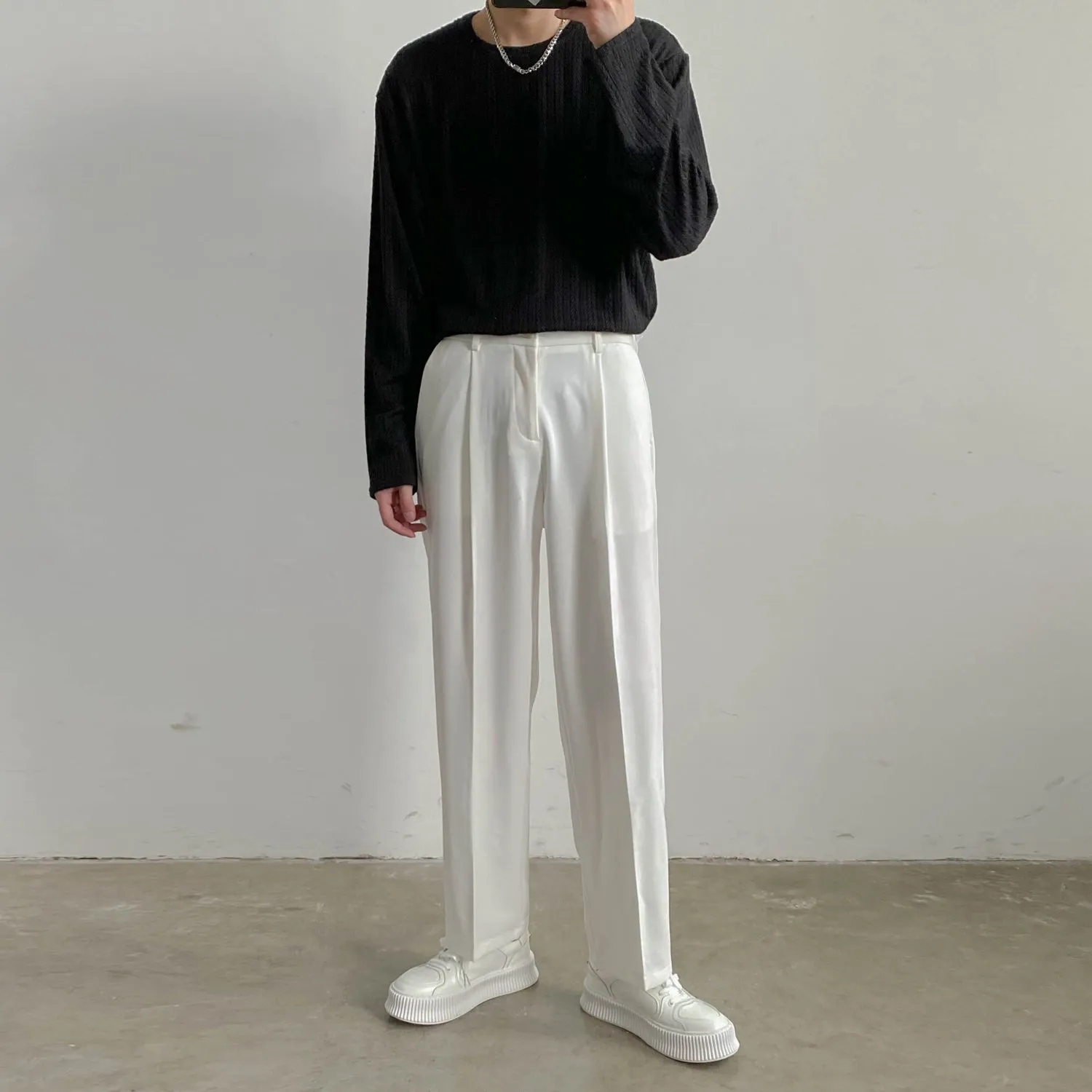 [Korean Style] 3 Colors Pullover Long Sleeved T-shirts