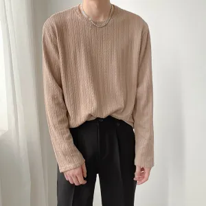 [Korean Style] 3 Colors Pullover Long Sleeved T-shirts