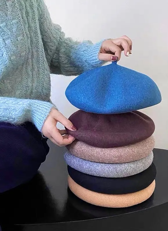 [Korean Style] 6 Color Adjustable Solid Berets