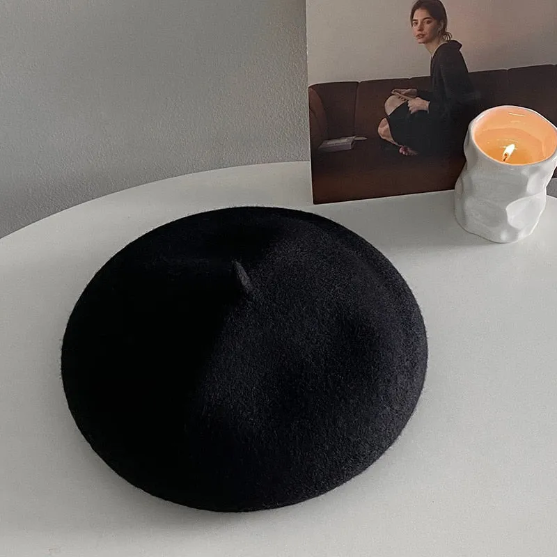 [Korean Style] 6 Color Adjustable Solid Berets