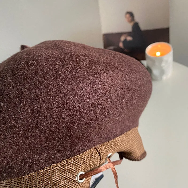 [Korean Style] 6 Color Adjustable Solid Berets