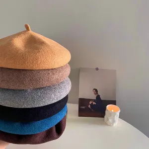 [Korean Style] 6 Color Adjustable Solid Berets
