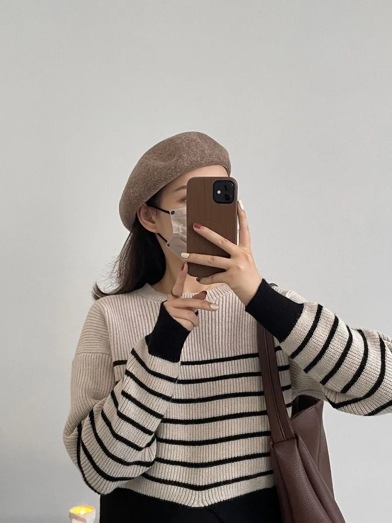 [Korean Style] 6 Color Adjustable Solid Berets