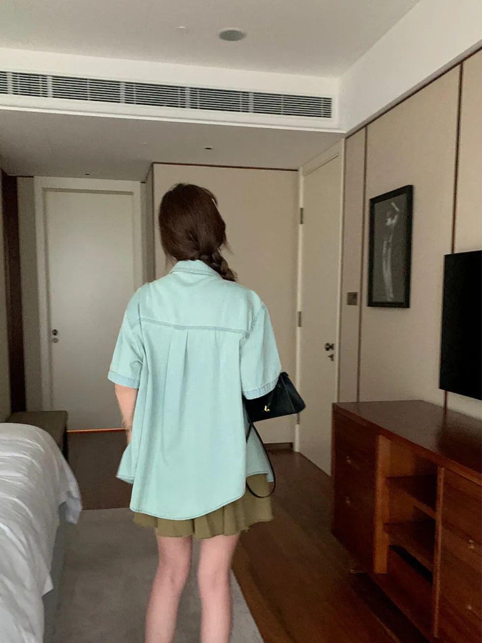 [Korean Style] Academia High Rise Open Edge Detail A-Line Skirt