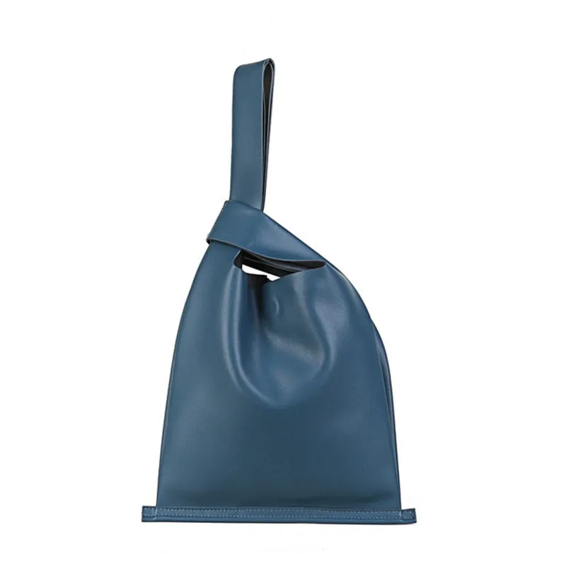 [Korean Style] Audre Minimalistic 2 Way Leather Tote Crossbody Wrist Bag