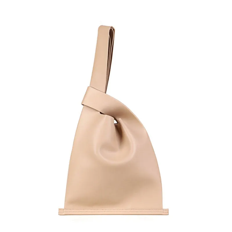 [Korean Style] Audre Minimalistic 2 Way Leather Tote Crossbody Wrist Bag