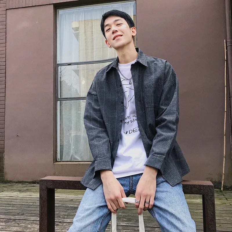 [Korean Style] Bazzy 3 Colors Plaid Shirts