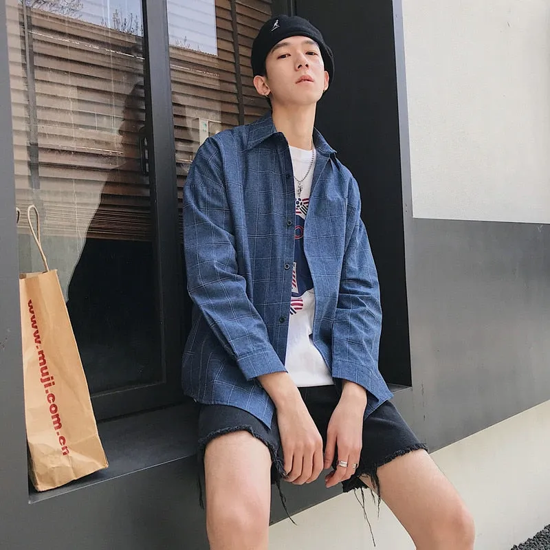 [Korean Style] Bazzy 3 Colors Plaid Shirts