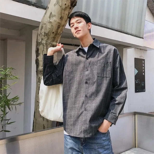 [Korean Style] Bazzy 3 Colors Plaid Shirts