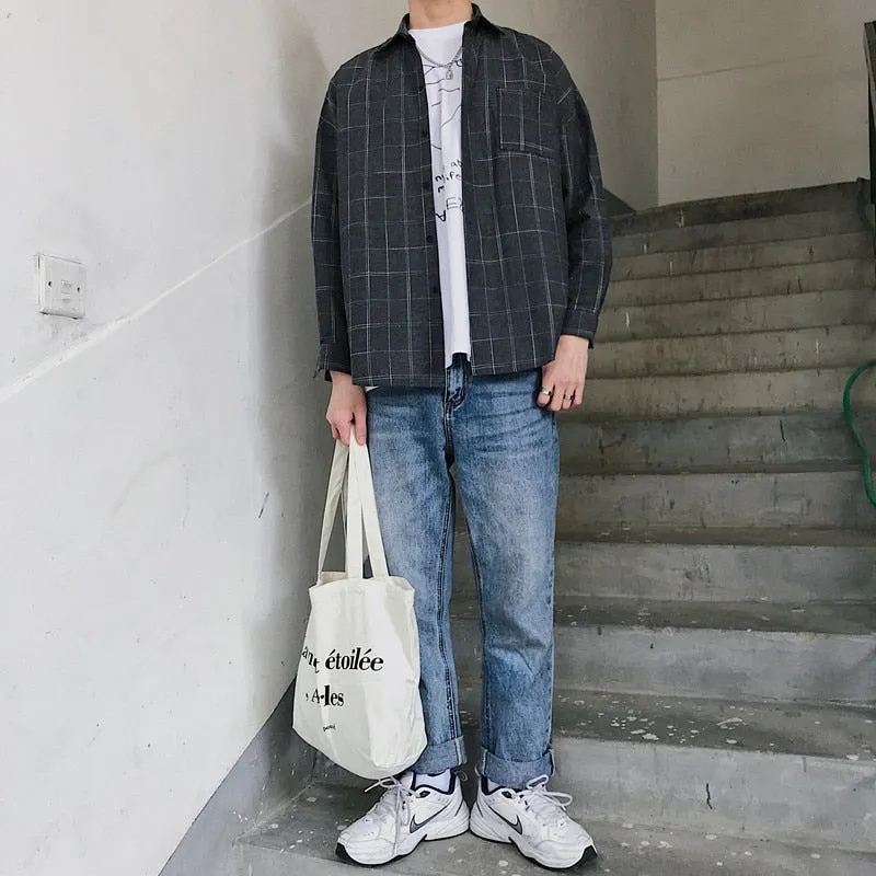 [Korean Style] Bazzy 3 Colors Plaid Shirts