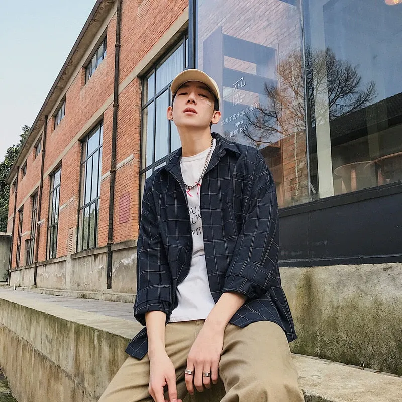 [Korean Style] Bazzy 3 Colors Plaid Shirts