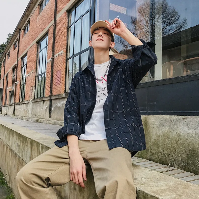 [Korean Style] Bazzy 3 Colors Plaid Shirts