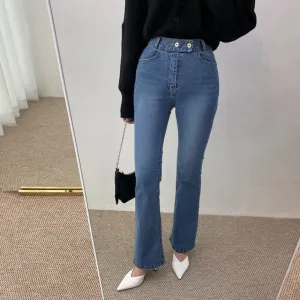 [Korean Style] Corinne High Waist Flare Jeans