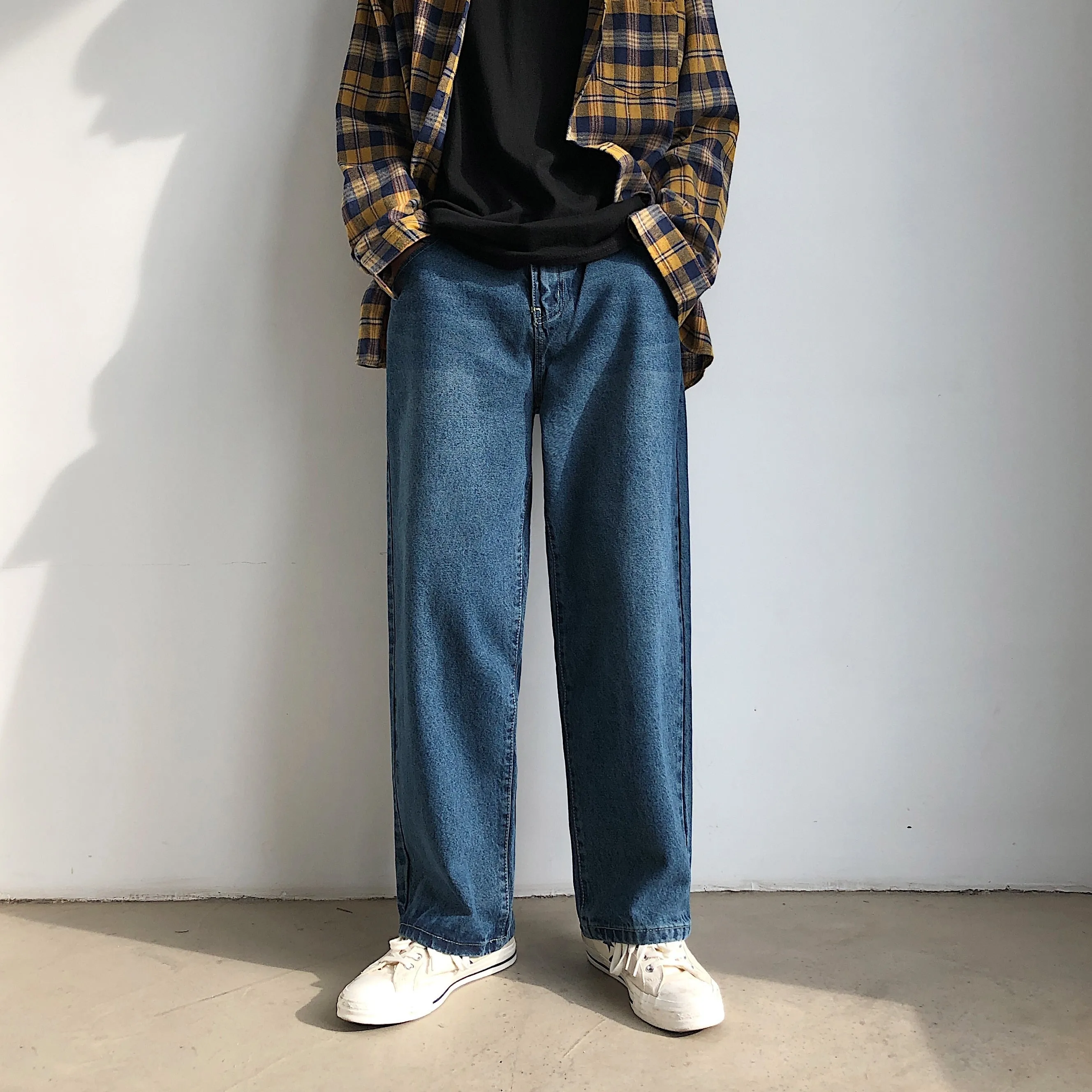 [Korean Style] Dini Washed Wide Jeans