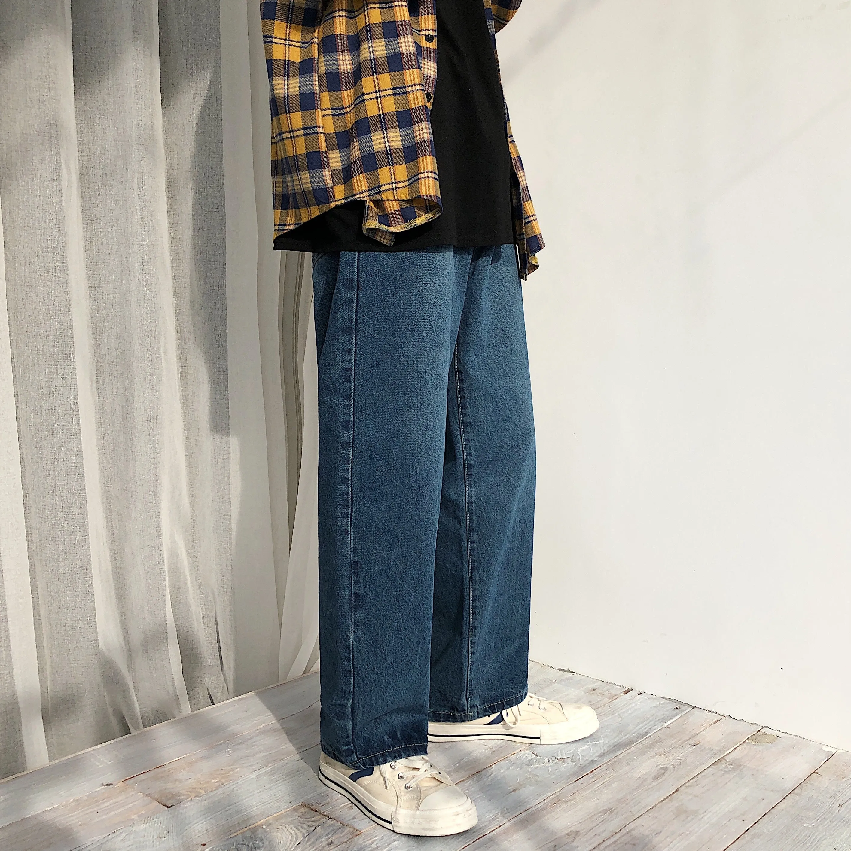 [Korean Style] Dini Washed Wide Jeans