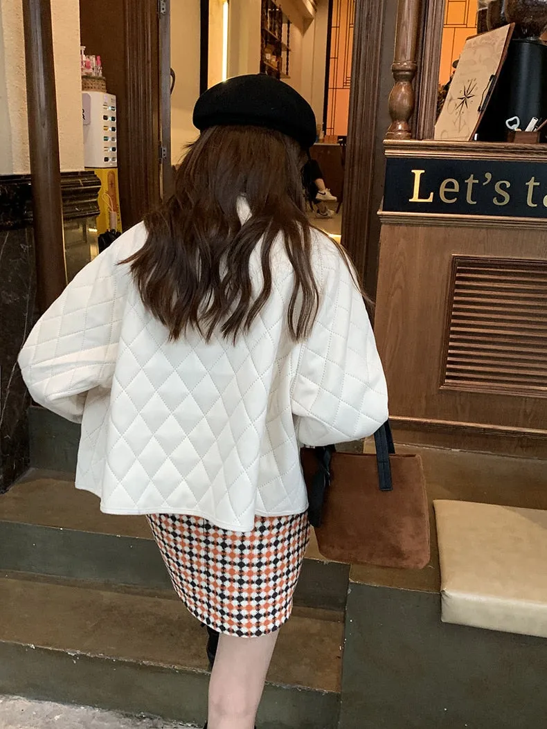 [Korean Style] Holiday High Waisted Check A-line Short Skirt