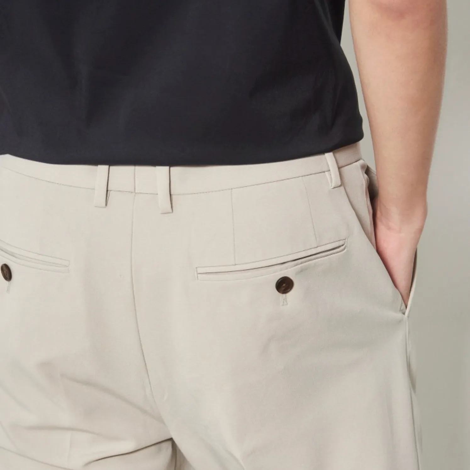 [Korean Style] Khaki/Brown/Black Colors Straight Pants