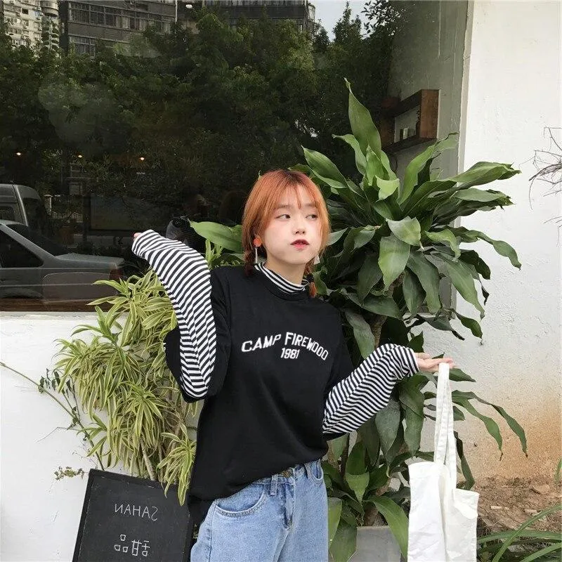 Korean T Shirt Camp Firewood