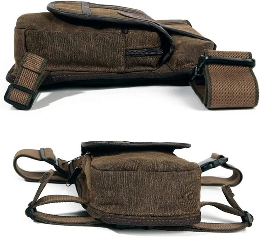 KPYWZER Thigh Drop Leg Bag for Men Women Waist Pack Fanny Pack Tactical Military Motorcycle Rider Multi-pocket Waist Bags Mens Travel Hiking Climbing Cycling Outdoors Fanny Pouch Daypack Coffee