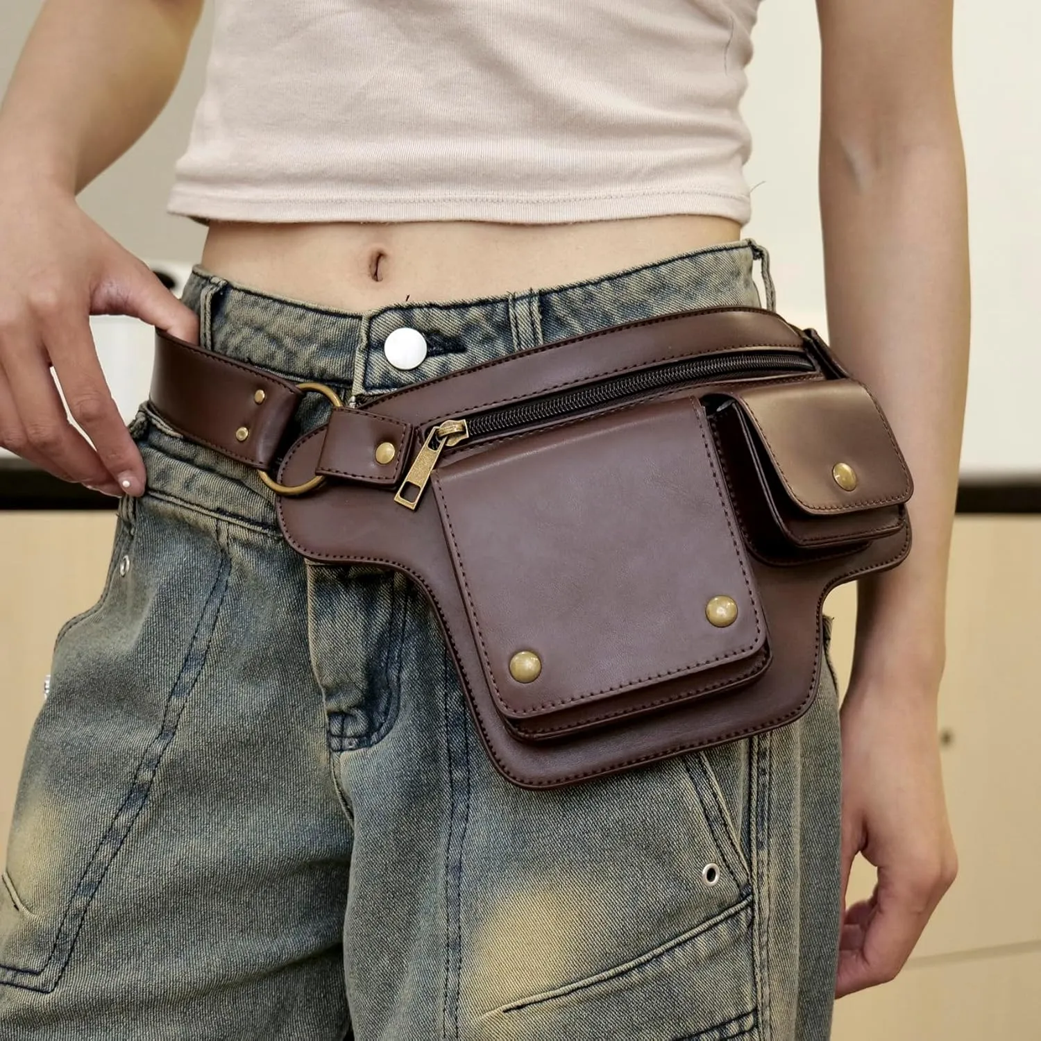 KPYWZER Thigh Drop Leg Bag for women Fanny Pack Renaissance Faire Festival Lace Waist Bag Utility Hip Belt Waist Bags WomensTravel Outdoors