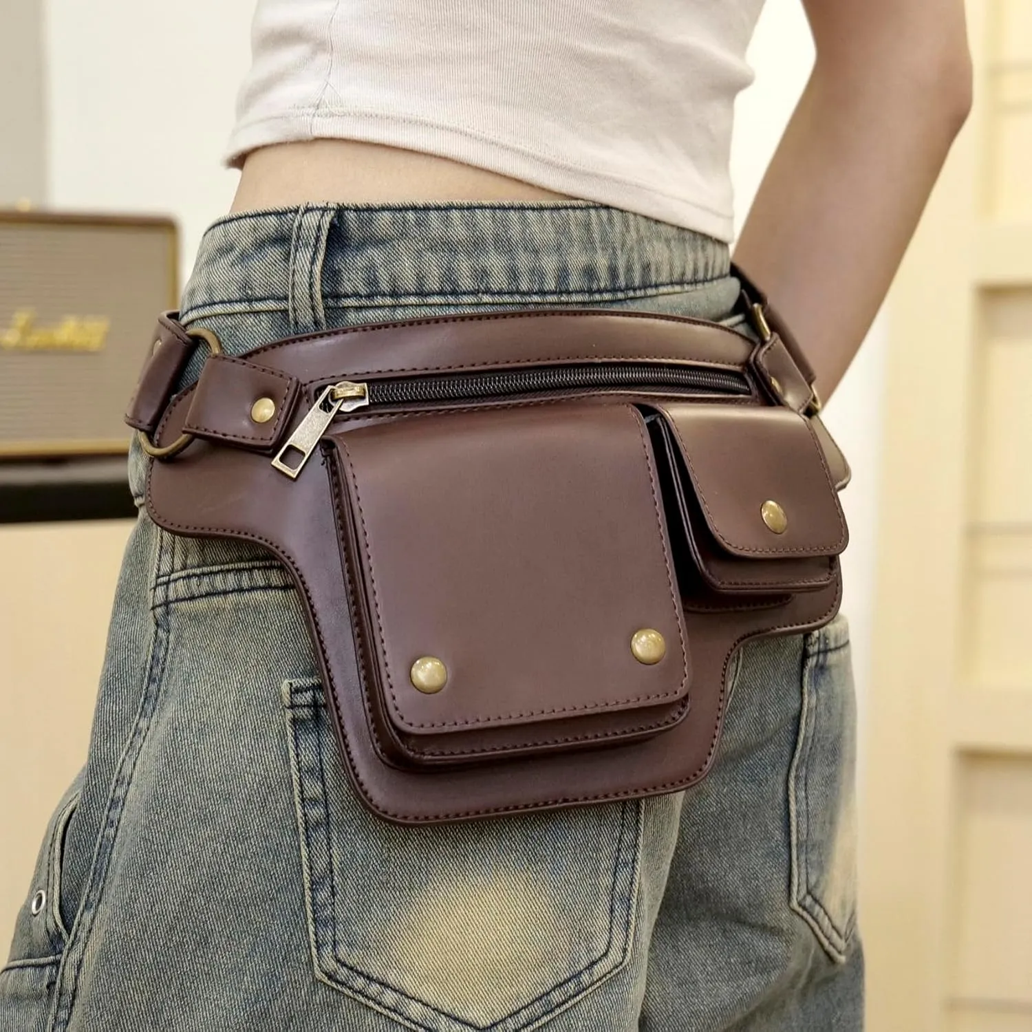 KPYWZER Thigh Drop Leg Bag for women Fanny Pack Renaissance Faire Festival Lace Waist Bag Utility Hip Belt Waist Bags WomensTravel Outdoors