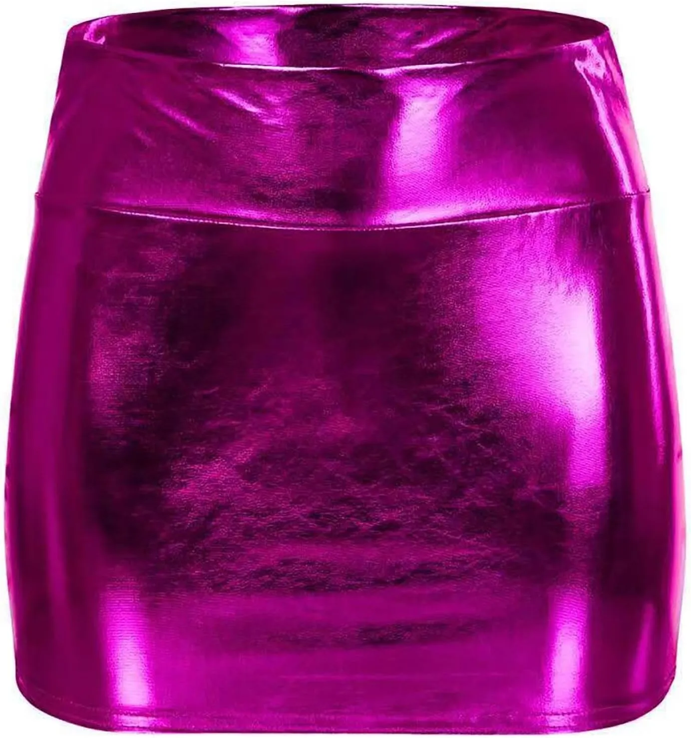 KUIOLYPOER Shiny Metallic Skirt for Women Sexy Bodycon Pencil Skirt Shiny Metalic Liquid Party Tight Hip Mini Skirt