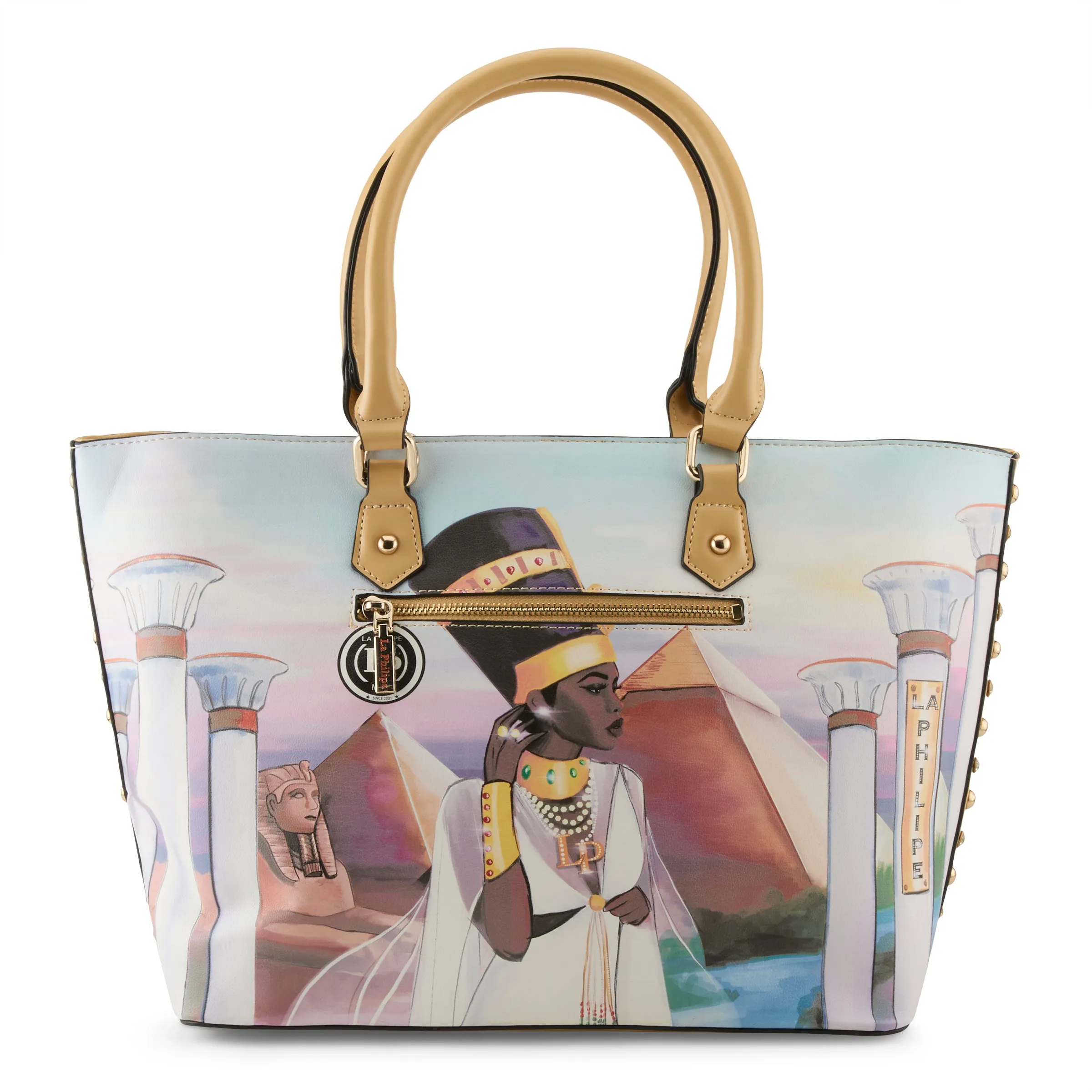 La Philipe Egyptian Paradise Handbag Tote Pu Leather Lp1021 1