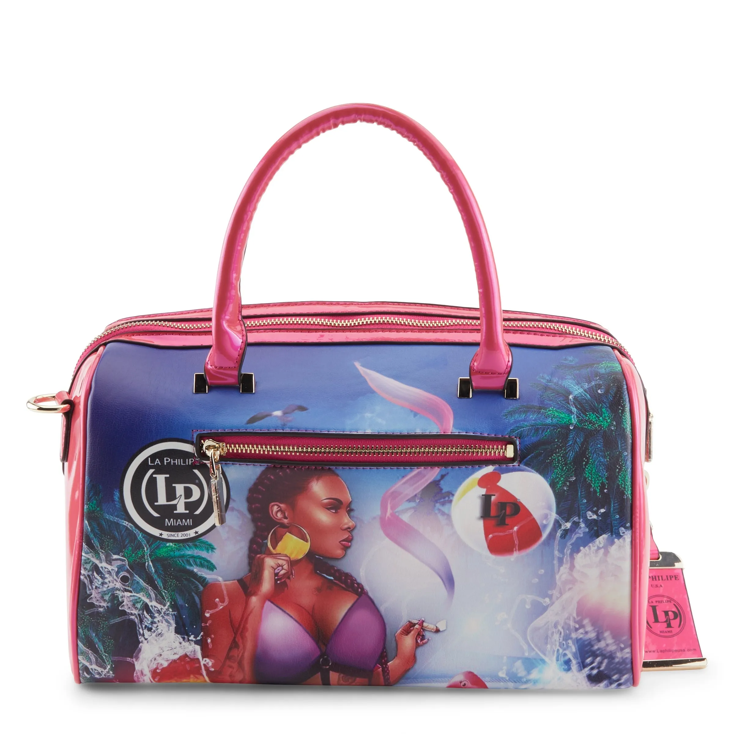 La Philipe Lp1020 13 Miami Beach Handbag Classic Pu Leather