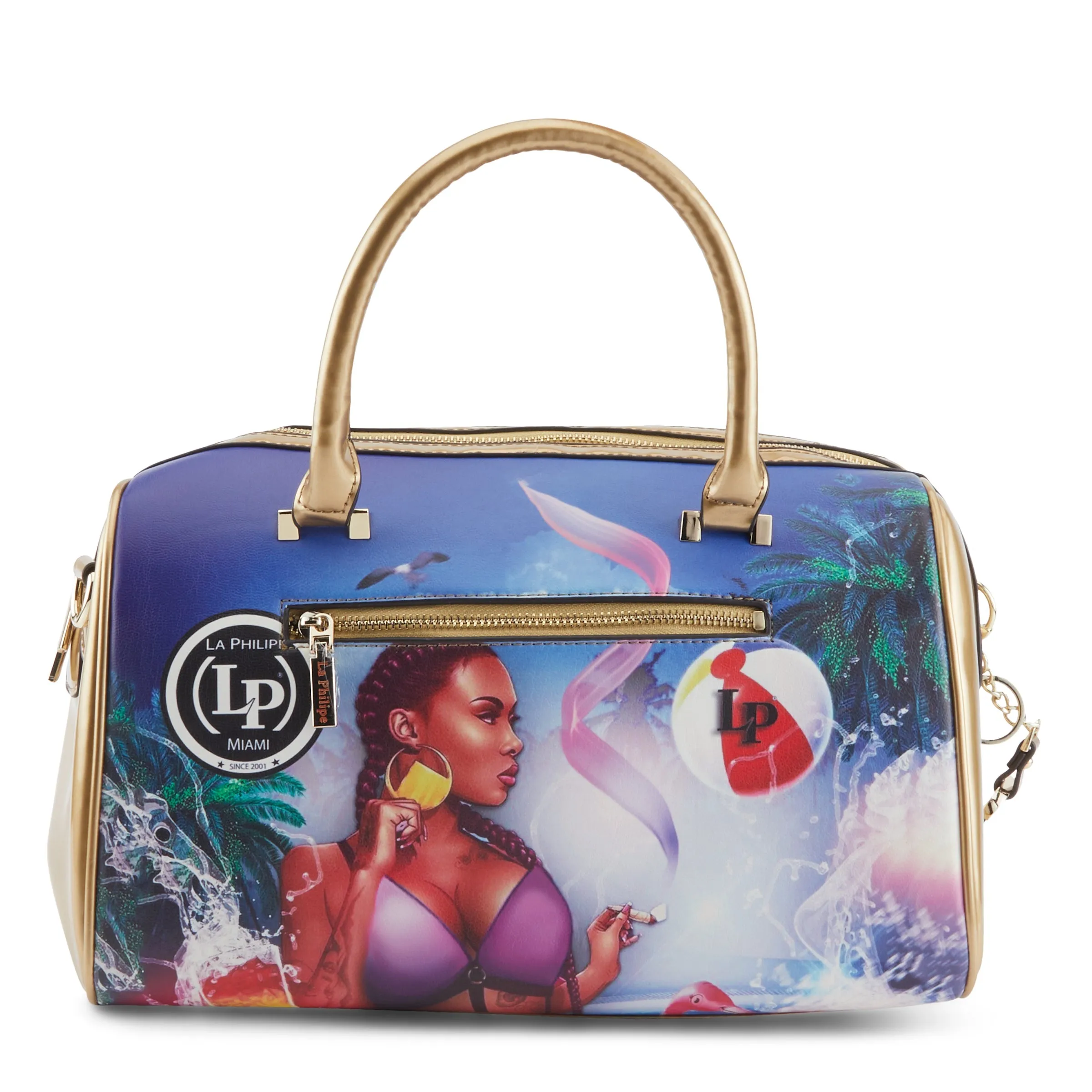 La Philipe Lp1020 13 Miami Beach Handbag Classic Pu Leather