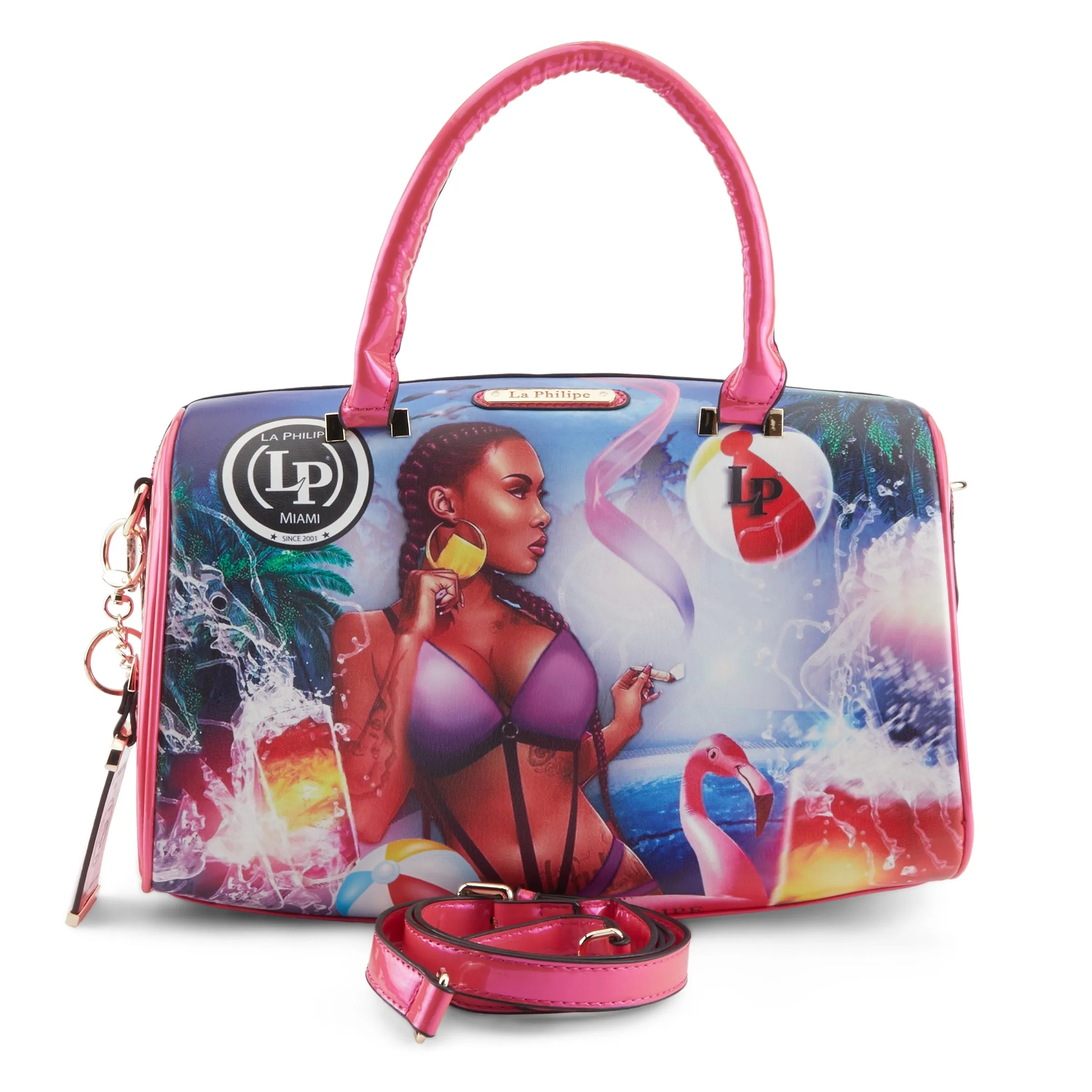 La Philipe Lp1020 13 Miami Beach Handbag Classic Pu Leather
