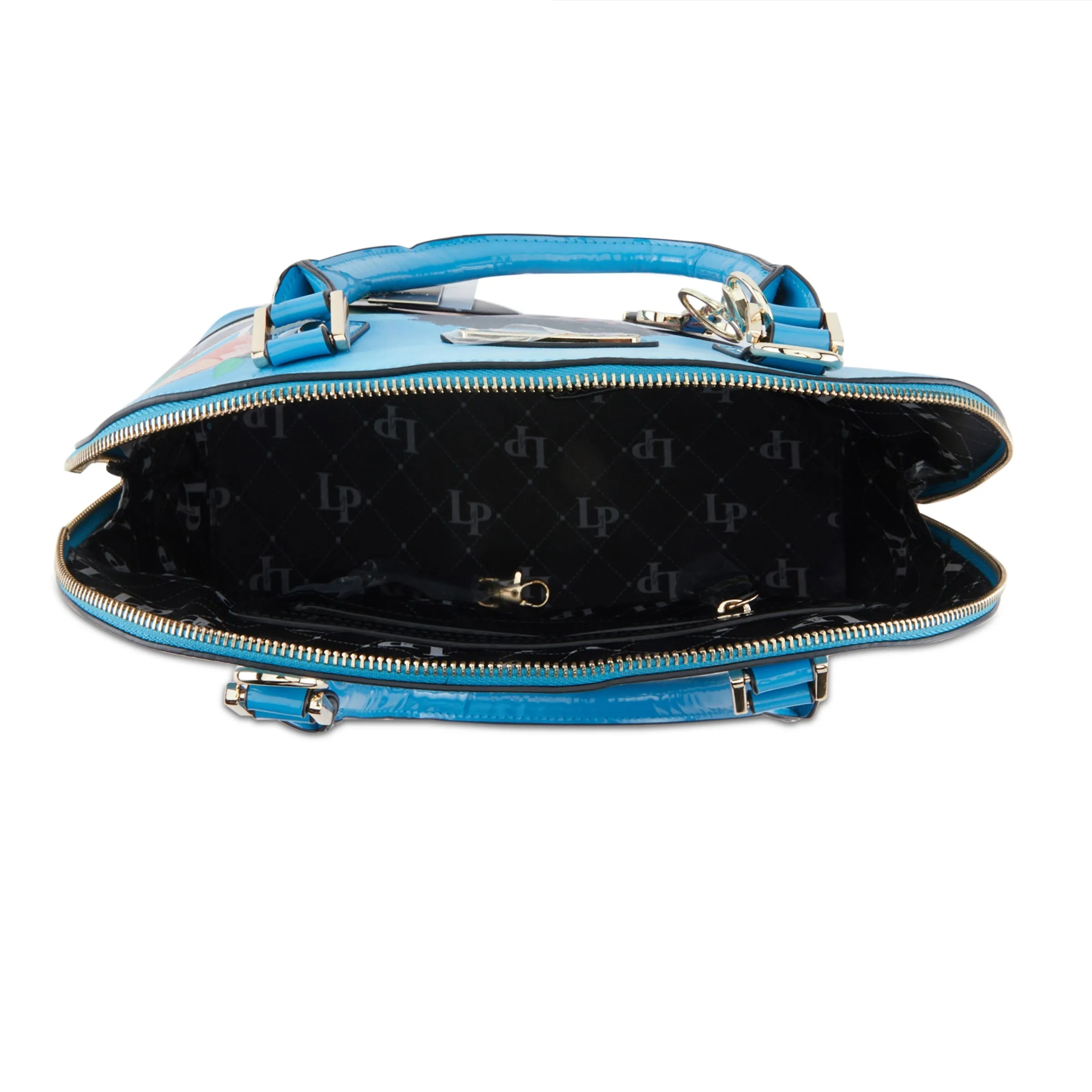 La Philipe Lp1023 8 Blue Pu Leather Handbag Oval