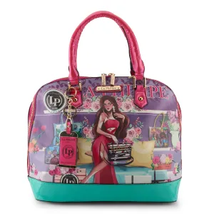 La Philipe Lp1027 15 Bold Beauty Handbag Oval Pu Leather