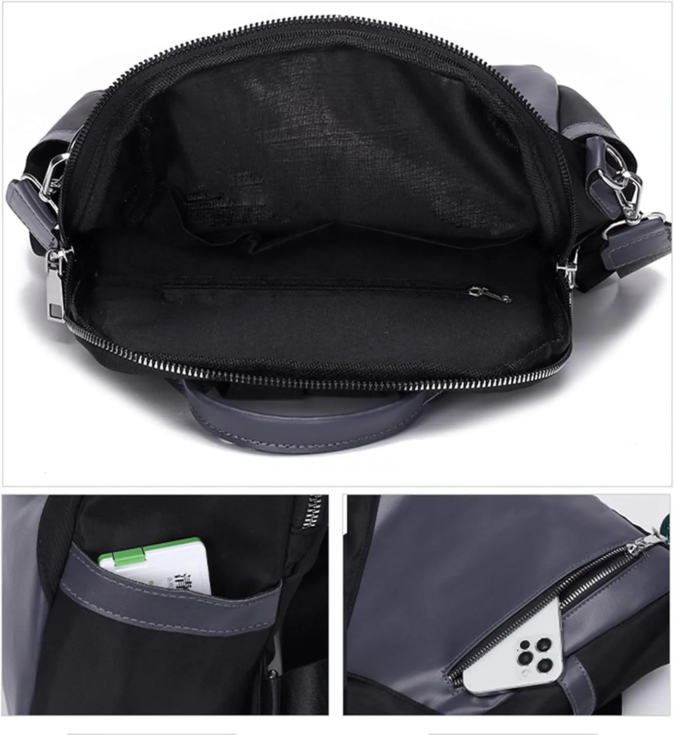 Ladies Fashion Pendant Casual Backpack Retro Solid Color Large Capacity Small Anime Backpack for Women (Black, One Size)