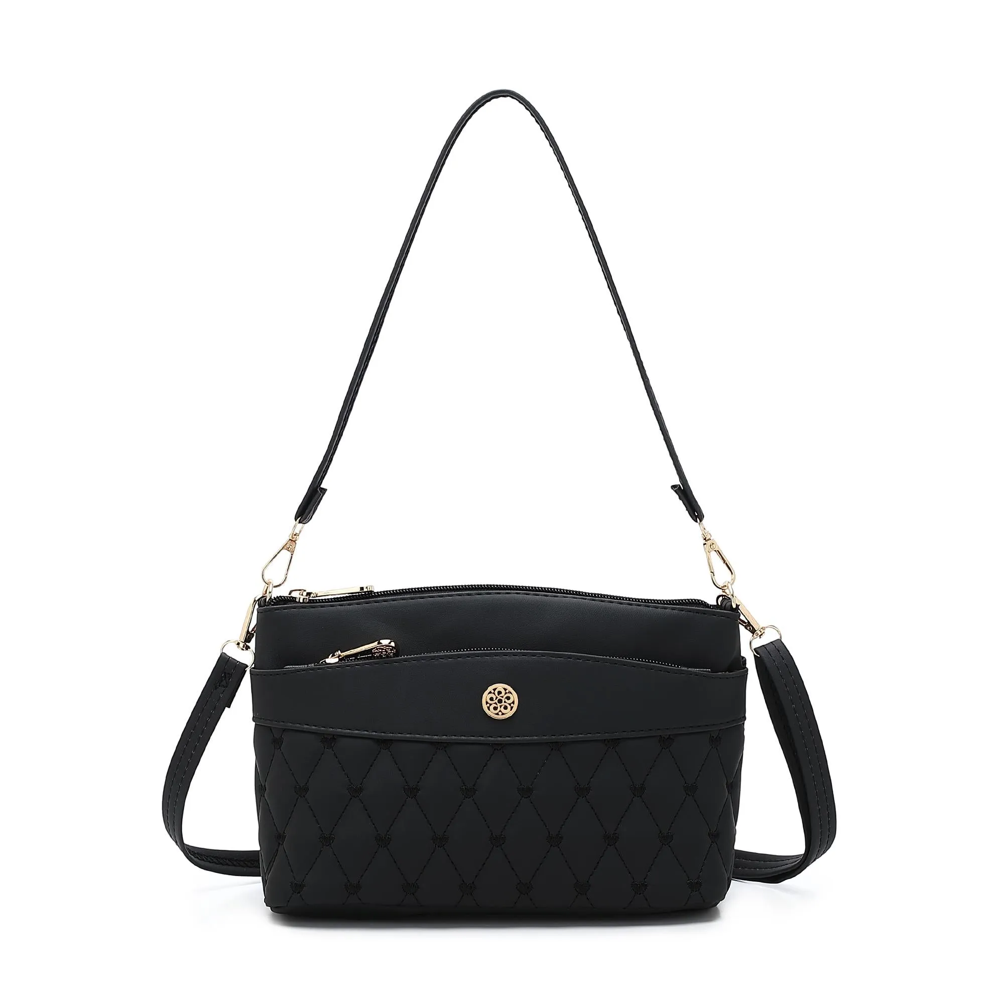 Ladies Quilted Top Handle Sling Bag - NDL 9601