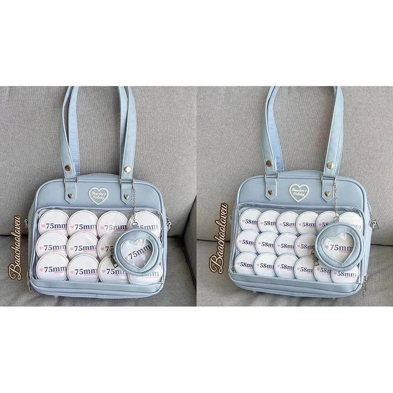 Lady Glams 2024 Trendy Kawaii Candy Color Crossbody Shoulder Bag with Coin Purse