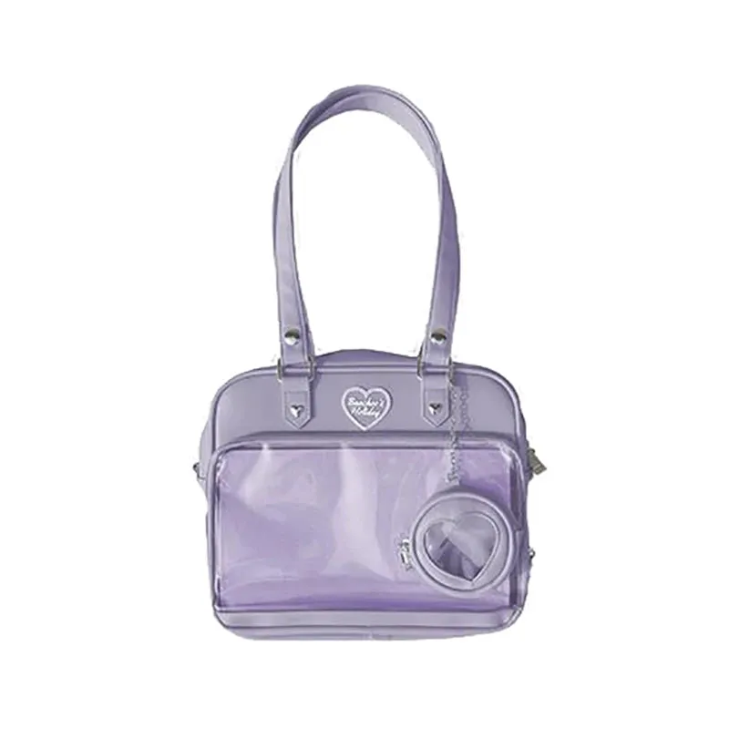 Lady Glams 2024 Trendy Kawaii Candy Color Crossbody Shoulder Bag with Coin Purse
