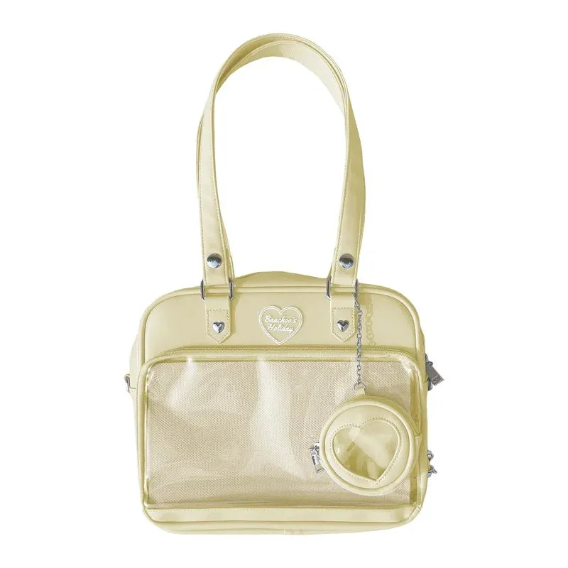 Lady Glams 2024 Trendy Kawaii Candy Color Crossbody Shoulder Bag with Coin Purse