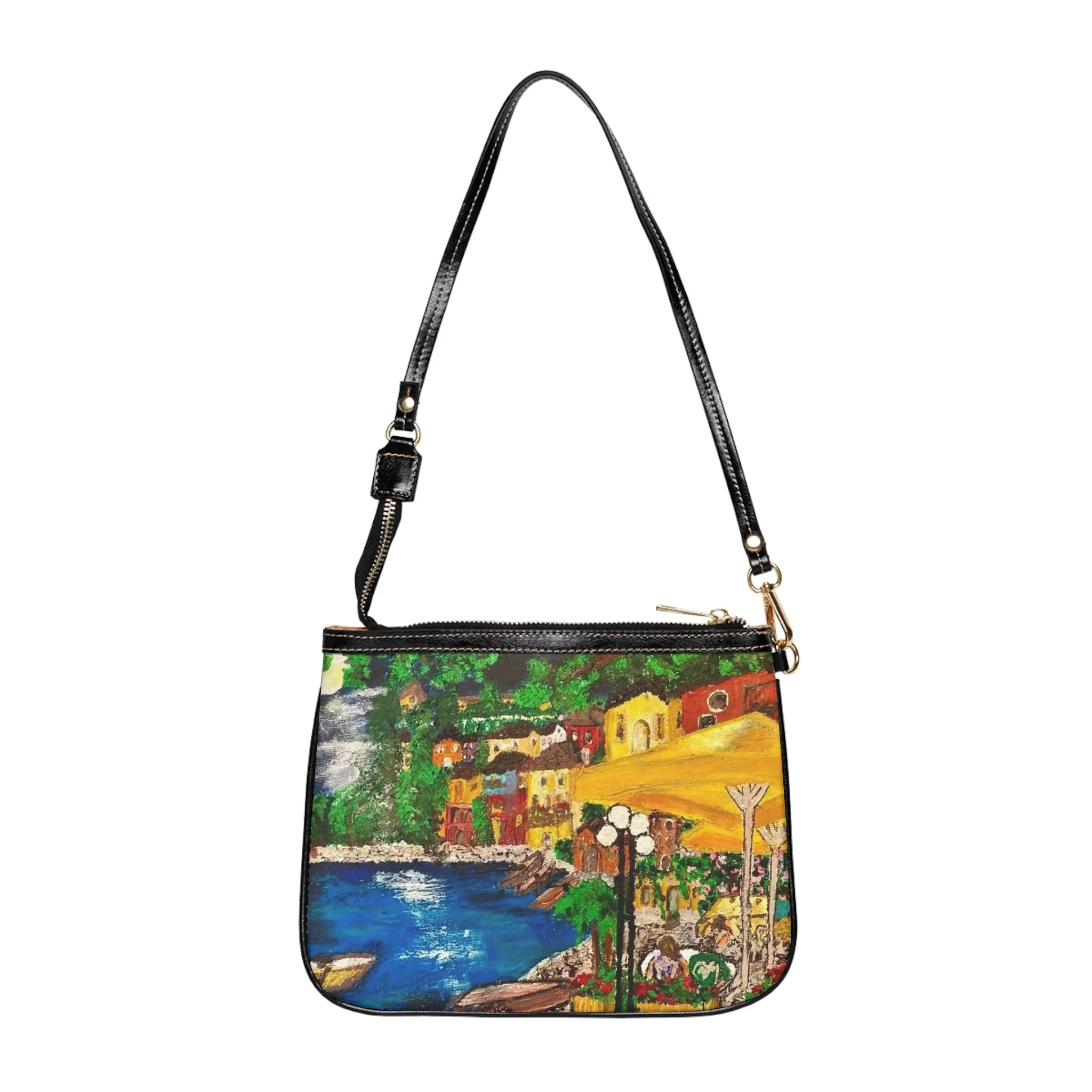 Lake Como at Night Small Shoulder Bag