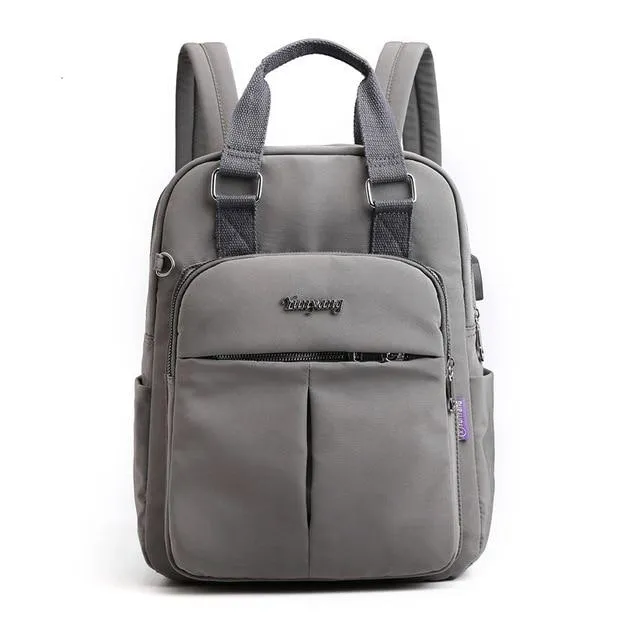 Laptop backpack for women 13.3inch waterproof USB charging backpack