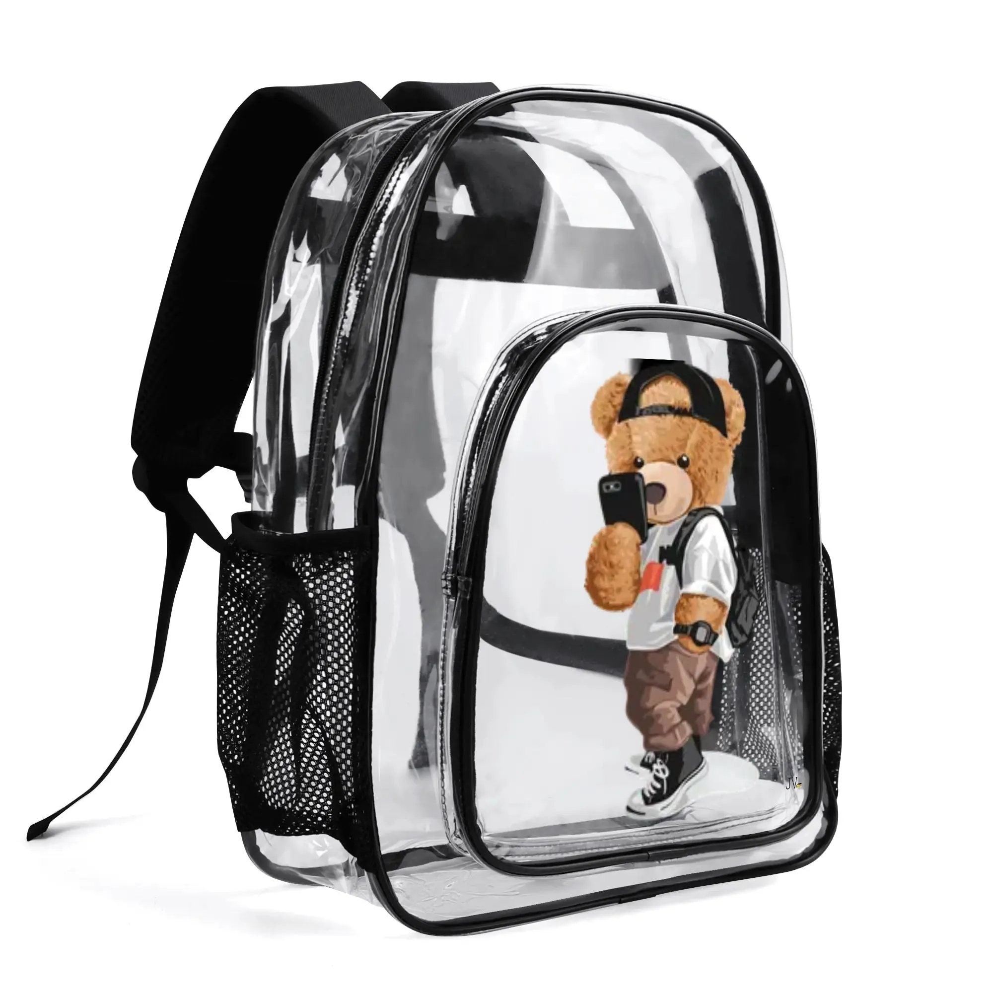 Large 17 Inch Clear Bag PVC See Through Transparent School Backpack