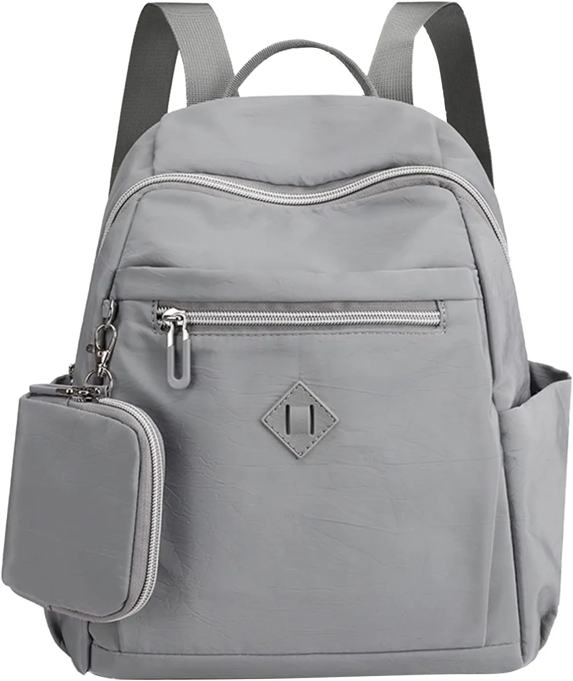 Large Capacity Backpack Ladies Fashion Travel Bag Trendy Backpack Mini Sling for Women Purse (Grey, One Size)