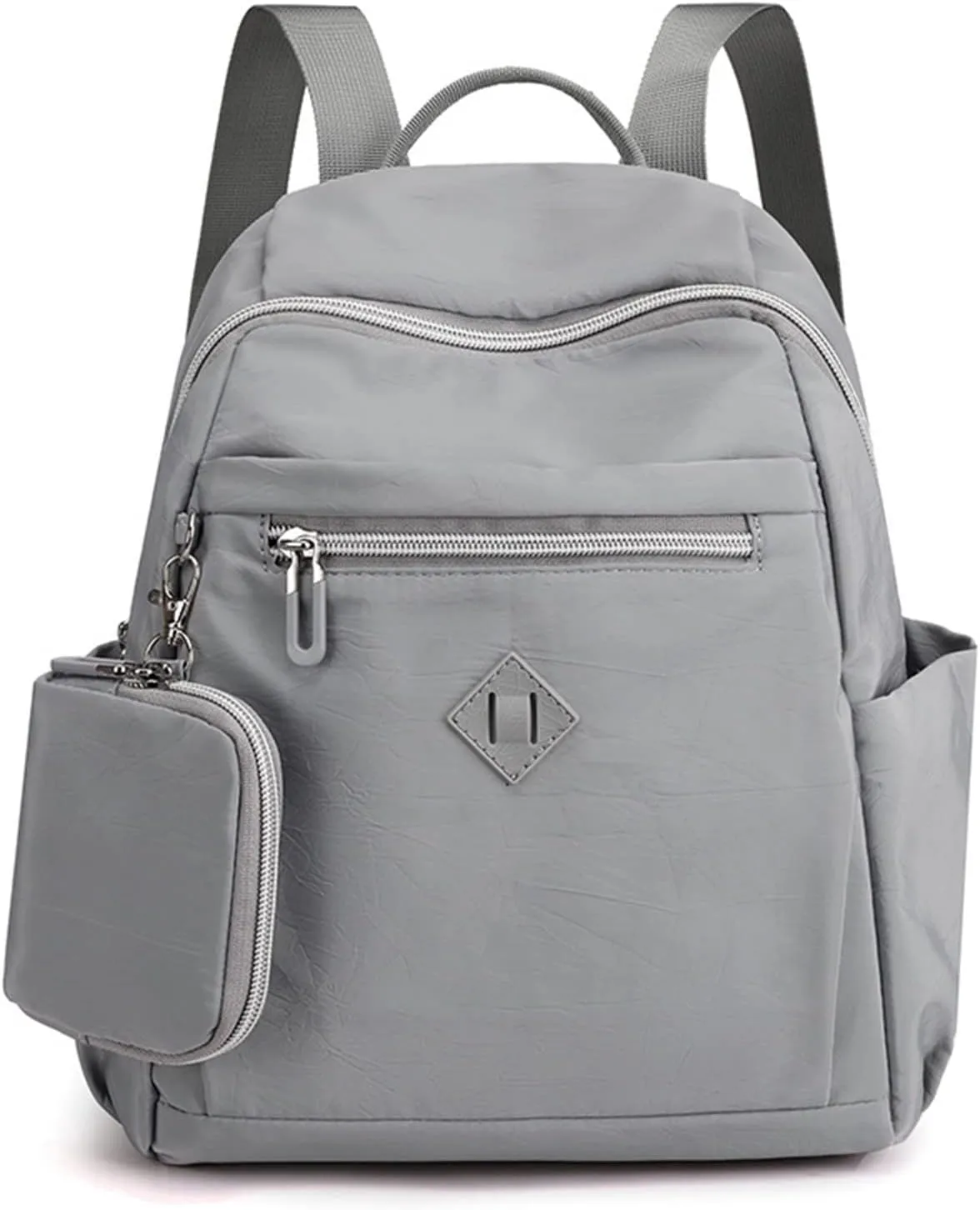 Large Capacity Backpack Ladies Fashion Travel Bag Trendy Backpack Mini Sling for Women Purse (Grey, One Size)